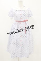 Nile Perch / ハートドットセーラーワンピース Free サックス/レッド H-25-08-16-1010-LO-OP-NS-ZH