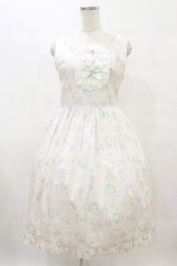 画像1: Nile Perch / リボンジャンパースカート Free BabyGift柄/ピンク H-25-08-16-1002-LO-OP-NS-ZH