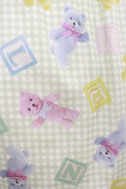 画像4: Nile Perch / Vフリルロングワンピース Free くま柄/ミント H-25-08-16-1012-LO-OP-NS-ZH