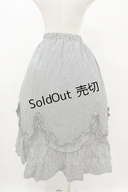 画像2: Nile Perch / ギンガムチェックフリルスカート Free ブラック H-25-08-16-1014-LO-SK-NS-ZH