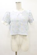 Nile Perch / リボンカットソー Free BabyGift柄/サックス H-25-08-16-1022-LO-TO-NS-ZH