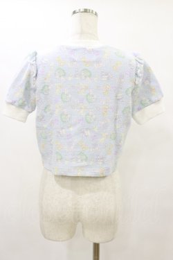 画像2: Nile Perch / リボンカットソー Free BabyGift柄/サックス H-25-08-16-1022-LO-TO-NS-ZH