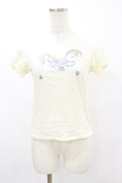 画像1: Nile Perch / プリントカットソー Free 木馬柄/クリーム H-25-08-16-1024-LO-TO-NS-ZH