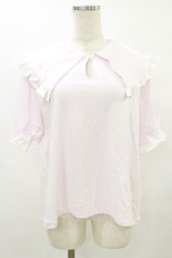 画像1: Nile Perch / 大襟カットソー Free ピンク H-25-08-16-1025-LO-TO-NS-ZH