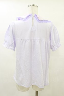 画像2: Nile Perch / リボン襟カットソー Free アイスクリーム柄/ラベンダー H-25-08-16-1026-LO-TO-NS-ZH