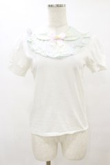 Nile Perch / ヨークフリルカットソー Free お散歩くま柄/オフミント H-25-08-16-1027-LO-TO-NS-ZH