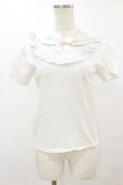 画像1: Nile Perch / ヨークフリルカットソー Free お散歩くま柄/オフミント H-25-08-16-1027-LO-TO-NS-ZH
