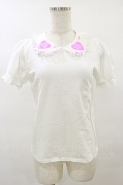 画像1: Nile Perch / 襟ワッペンカットソー Free ハート/オフ H-25-08-16-1037-LO-TO-NS-ZH