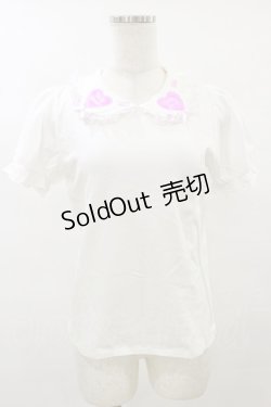 画像1: Nile Perch / 襟ワッペンカットソー Free ハート/オフ H-25-08-16-1037-LO-TO-NS-ZH