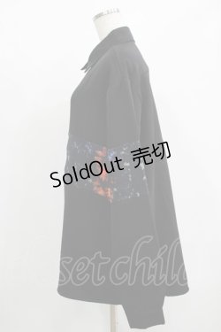 画像2: NieR Clothing / 切替長袖トップス  黒 H-25-08-16-001-PU-TO-KB-ZH