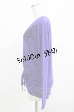 画像2: GHOST of HARLEM / フロントギャザーカットソー  ブルー H-25-08-16-056-GL-TO-KB-ZH