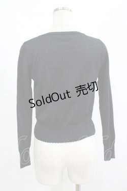 画像3: Emily Temple cute / ハートロゴ刺繍ラメニットカーディガン  ブラック H-25-08-16-059-ET-TO-KB-ZH