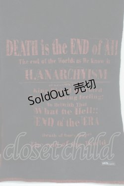 画像4: HN+nois / プリントマフラー  黒×赤 H-25-08-16-067-HN-ZA-KB-ZH