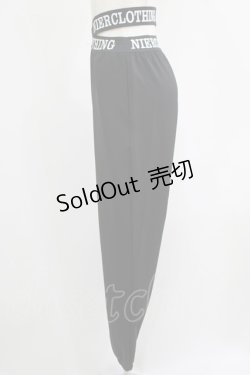 画像2: NieR Clothing / ロゴベルトストレッチパンツ F 黒 H-25-08-16-073-PU-PA-KB-ZH