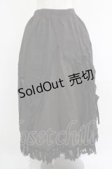 h.naoto Blood / ガーゼレイヤード風ロングスカート  ブラック H-25-08-16-008-HN-SK-KB-ZH
