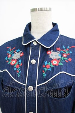 画像4: Candy Stripper / Bloomy Cat One-piece M ブルー H-25-08-16-011-PU-OP-KB-ZT493