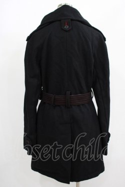 画像3: h.ANARCHY / カラーステッチベルト付コート  黒×赤 H-25-08-16-016-HN-CO-KB-ZH