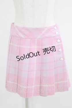 画像1: MILK / Sweet checkスカート  ピンク H-25-08-16-020-ML-SK-KB-ZH