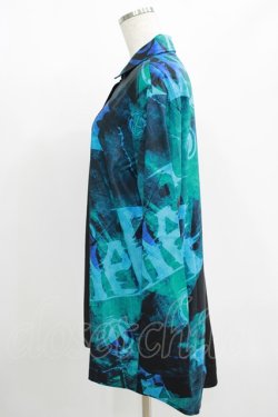 画像2: NieR Clothing / 切替長袖シャツ  黒 H-25-08-16-003-PU-BL-KB-ZH