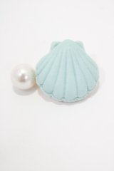 Q-pot. / シェルマカロンピアス  サックス H-25-08-17-1031-QP-AC-KB-ZH