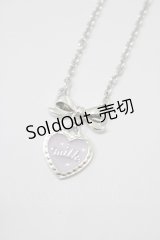 MILK / ハートリボンネックレス  シルバー H-25-08-17-1039-ML-AC-KB-ZH