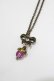 画像1: Michal Negrin / リボンチャームネックレス  ゴールド×ピンク H-25-08-17-1049-LO-AC-KB-ZH (1)