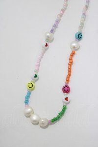 KINGLYMASK / ビーズスマイルネックレス   H-25-08-17-1054-PU-AC-KB-ZH