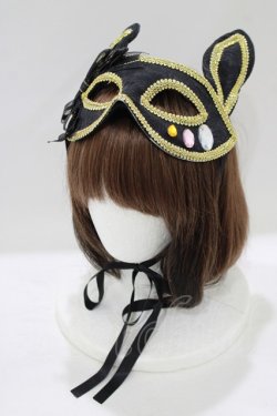 画像1: ATELIER　Ruby / Mask Headdress  黒 H-25-08-17-1059-EL-ZA-KB-ZH