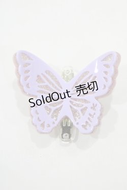 画像1: MILK / バタフライバレッタ  ラベンダー×ベビーピンクラメ H-25-08-17-1067-ML-AC-KB-ZH