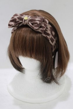 画像1: MILK / リボンヘアバンド  ブラウン H-25-08-17-1076-ML-AC-KB-ZH
