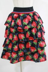 Jane Marple / Strawberry Meets Logoダンドールスカート  ブラック H-25-08-17-1008-JM-SK-KB-ZH