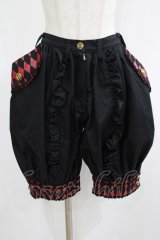MA MAXICIMAM / ネコミミ騎士団シトルイユシュバリエダイヤ柄パンツ  ブラック×レッド H-25-08-17-1010-PU-PA-KB-ZH