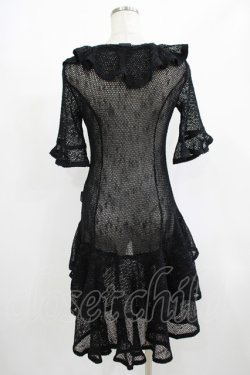 画像3: Ozz oneste / メッシュフラッフィーロングカーデ  黒 H-25-08-17-1012-OO-TO-KB-ZH