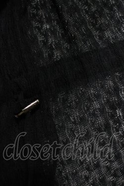 画像4: OZZ ANGELO / レース切替ギャザーカーデ  黒 H-25-08-17-1013-OO-TO-KB-ZH