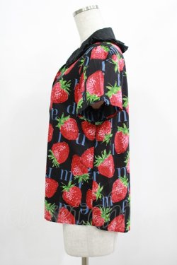 画像2: Jane Marple / Strawberry Meets Logoブラウス  ブラック H-25-08-17-1014-JM-BL-KB-ZH
