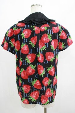 画像3: Jane Marple / Strawberry Meets Logoブラウス  ブラック H-25-08-17-1014-JM-BL-KB-ZH