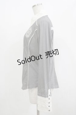 画像2: Rozen Kavalier / エンブレム刺繍ブラウス  グレー H-25-08-17-1015-OO-BL-KB-ZH