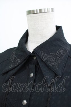 画像4: Rozen Kavalier / ダブルカラー刺繍ブラウス  黒 H-25-08-17-1016-OO-BL-KB-ZH