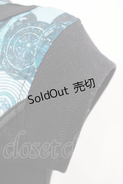 画像5: Ozz On / プリント切替トップス  黒×青 H-25-08-17-1020-OO-TO-KB-ZH