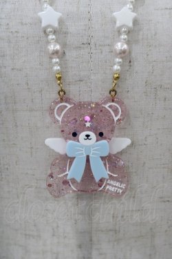 画像1: Angelic Pretty / Milkyベアーネックレス  ピンク H-25-08-18-033-AP-AC-NS-ZH