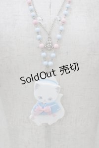 Angelic Pretty / Sailor Marine Kittenネックレス  オフ/サックス H-25-08-18-034-AP-AC-NS-ZH