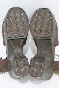 画像3: Fi.n.t / ハートリース刺繍ウッドライクソールサンダル M（23.5-24.0cm） BROWN H-25-08-18-003-CA-SH-NS-ZH