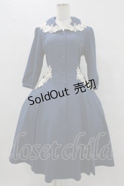 画像1: Innocent World / エレーヌローズワンピース M Dark Blue H-25-08-18-041-IW-OP-NS-ZH