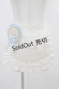 with PUJI（海外ロリータブランド） / 刺繍エプロン  生成り H-25-08-18-051-PU-PA-NS-ZH