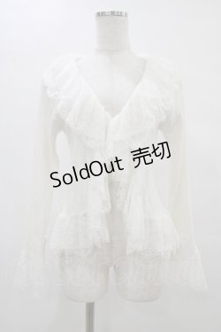 画像1: axes femme / レースフリルニットボレロ Free オフ H-25-08-18-057-AX-TO-NS-ZH