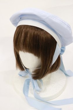 画像1: metamorphose / セーラーベレー帽(ワッペン付)  サックス H-25-08-18-1001-ME-AC-NS-ZH