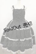 metamorphose / 【プラスサイズ】シャーリングティアードジャンパースカート プラスサイズ ブラック H-25-08-18-1010-ME-OP-NS-ZH