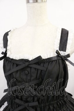 画像4: metamorphose / 【プラスサイズ】シャーリングティアードジャンパースカート プラスサイズ ブラック H-25-08-18-1010-ME-OP-NS-ZH