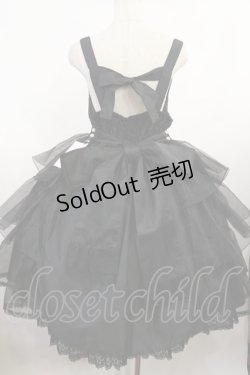 画像3: metamorphose / 【プラスサイズ】Mellifluous フロントあきフリルジャンパースカート プラスサイズ ブラック H-25-08-18-1012-ME-OP-NS-ZH