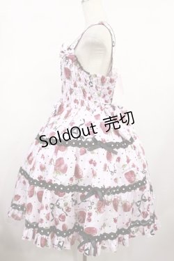 画像2: metamorphose / 【プラスサイズ】Lady Fruit シャーリングティアードジャンパースカート プラスサイズ ピンク H-25-08-18-1015-ME-OP-NS-ZH